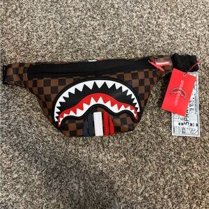 Sprayground ‘Sharks in Paris’ Leather Crossbody bag. New w/ tags